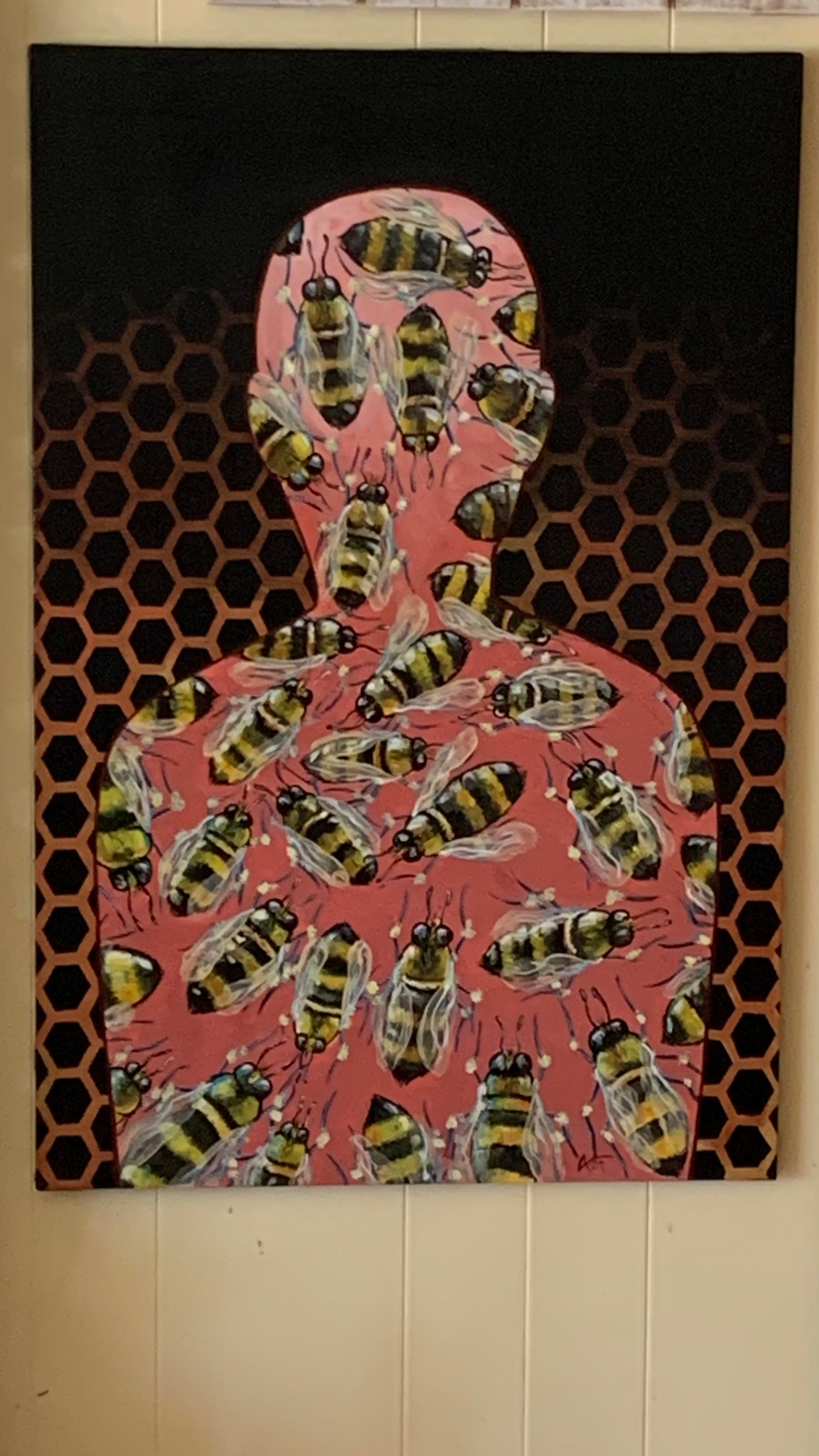 *Original Hand Painted Acyrlic - Human BEE’ ing